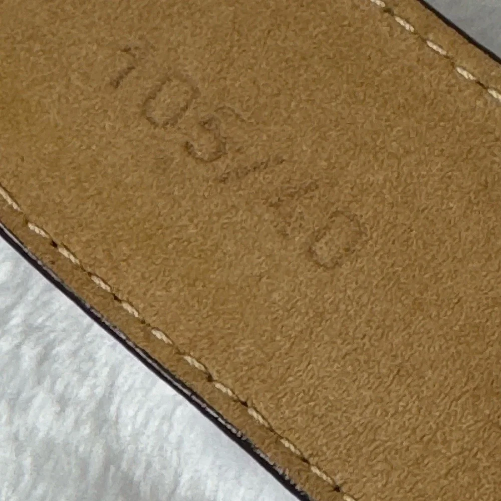 Bullock &‎ Jones Mens Tan Leather Belt Silver Buckle Sz 40 Contrast Stitching